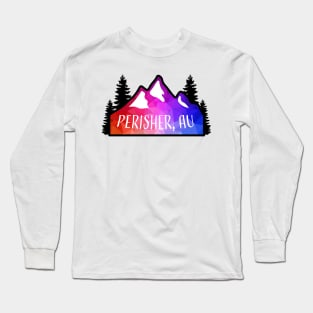 Geometric Colorful Mountain Perisher, Australia Long Sleeve T-Shirt